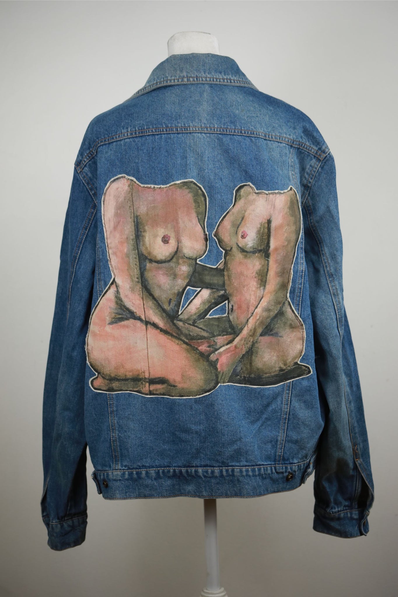 'Lovers' Hand Stitched Denim Jacket