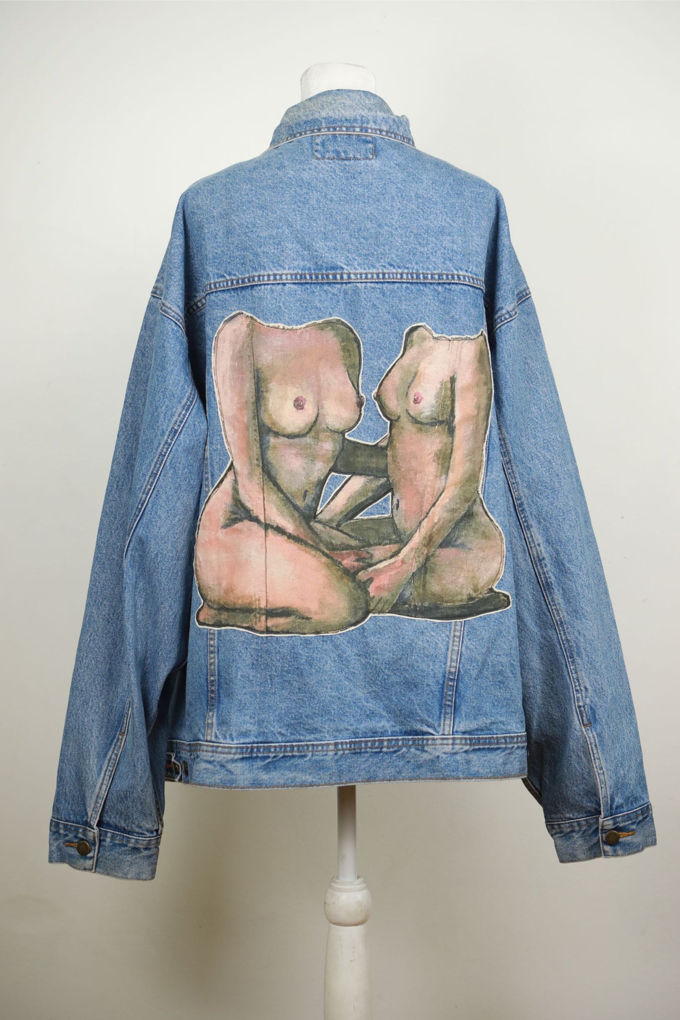 'Lovers' Hand Stitched Denim Jacket