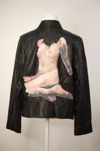 'Rosemary' Hand Stitched Leather Jacket