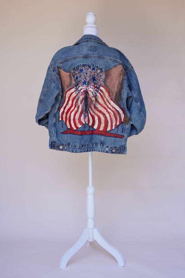 'Americana' Hand-Painted Denim Jacket